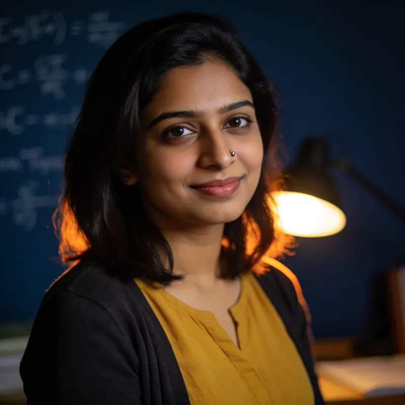 Portrait of Sana, a mathematics teacher